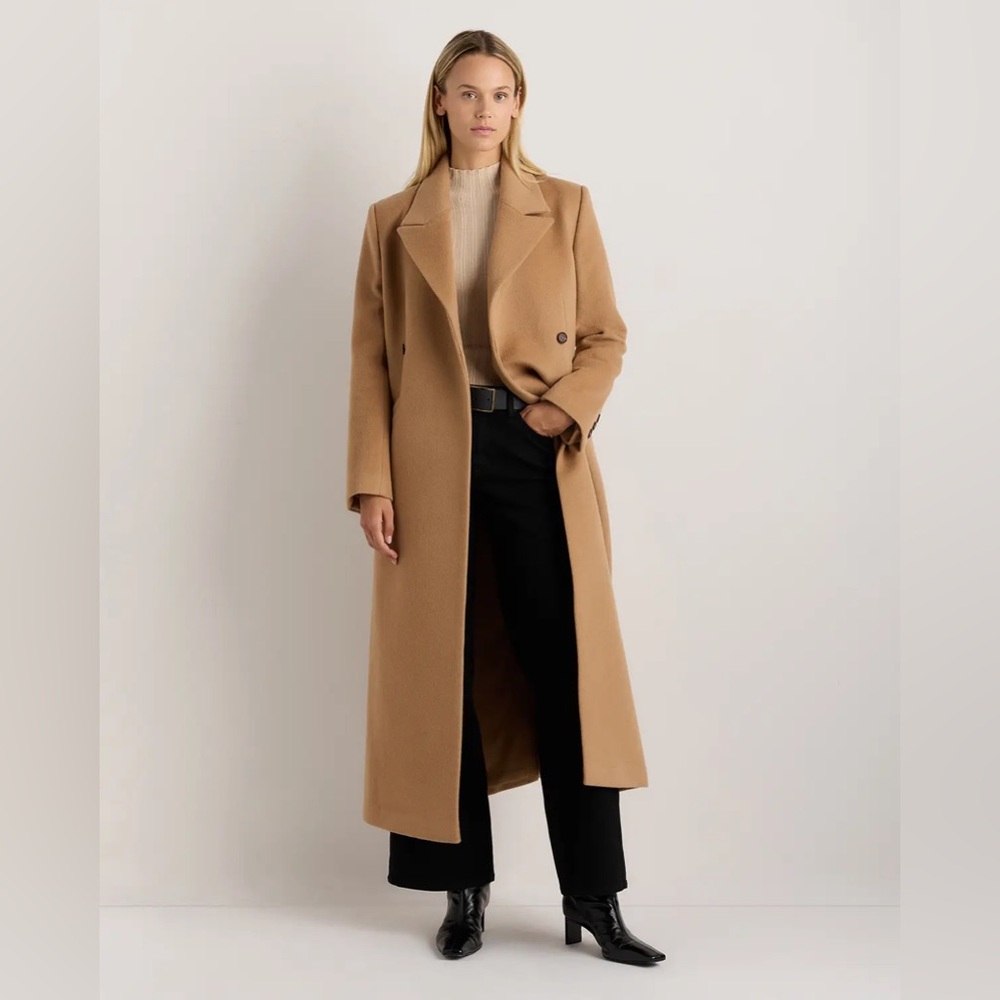Quince Women Wool
Cashmere Tailored Long Coat Caramel‎ Outerwear L